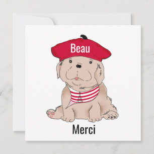 Cartão De Notas Placas de Nota Beau Merci