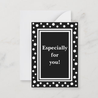 Cartão De Notas Placas de Nota de Presente Pequeno_Preto&Branco