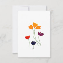 Placas de Nota Floral Simples