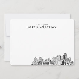 Cartão De Notas Placas de Nota Personalizadas do Skyline Sacrament