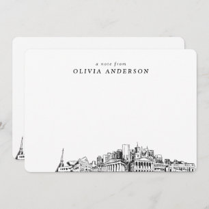 Cartão De Notas Placas de Nota Personalizadas do Skyline Skyline N