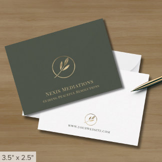 Cartão De Notas Placas de Nota Profissional Elegantes com Logotipo