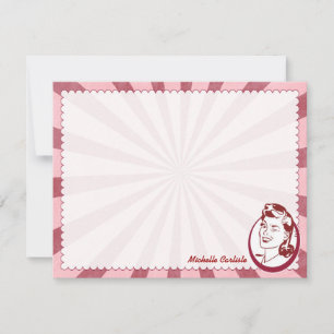 Cartão De Notas Placas de Nota Simples Personalizadas Gal Retroati