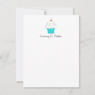 Cartão De Notas Placas para Cupcakes personalizadas
