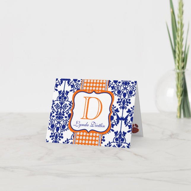 Cartão De Notas Placas personalizadas (Frente)