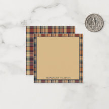 Plaid Personalizado Marrom Quente e Creme
