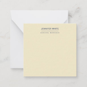 Cartão De Notas Planície Moderna Elegante Minimalista