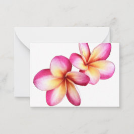 Cartão De Notas Plumeria Rosa Quente Blooms Flagrante Plumeria