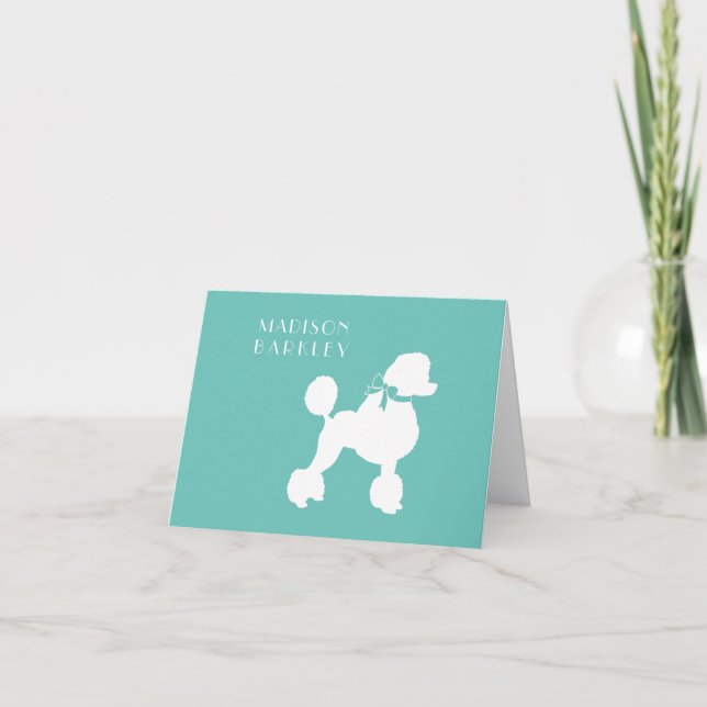 Cartão De Notas Poodle Dog Puppy French (Frente)