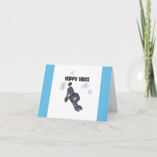 Cartão De Notas Poodle Happy vibes nota vazio