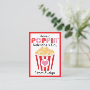 Cartão De Notas Popcorn Valentine   Popcorn de Dia dos Namorados p