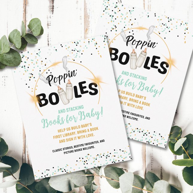 Cartão De Notas Poppin' Bottles and Stacking Books for Baby Card (Criador carregado)