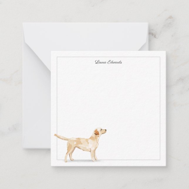 Cartão De Notas Praça da Fronteira da Cinza do Retriever Labrador  (Frente)