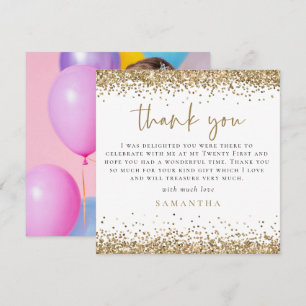 Cartão De Notas Praça da Mini Dourada Glitter Photo 21rua Obrigad