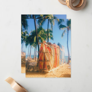 Cartão De Notas Pranchas de surf na praia de Waikiki