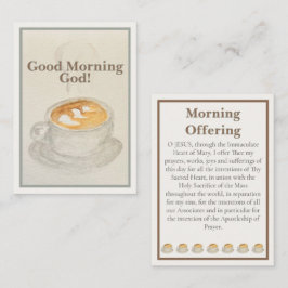 Cartão De Notas Prayer Card: Good Morning God — Morning Offering
