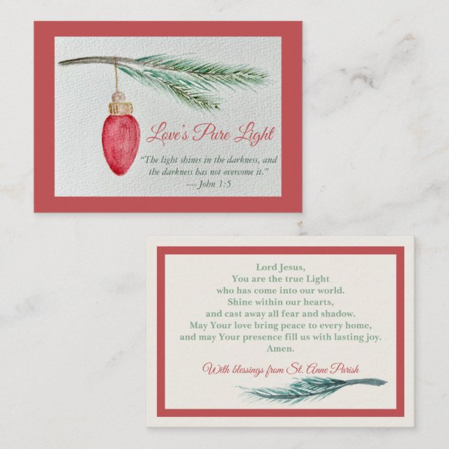 Cartão De Notas Prayer Card - Personalize - Season of Joy (Frente/Verso)