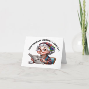 Cartão De Notas Precioso Mais velho Lady Birthday