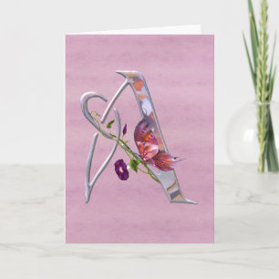 Cartão De Notas Precious Butterfly Initial A