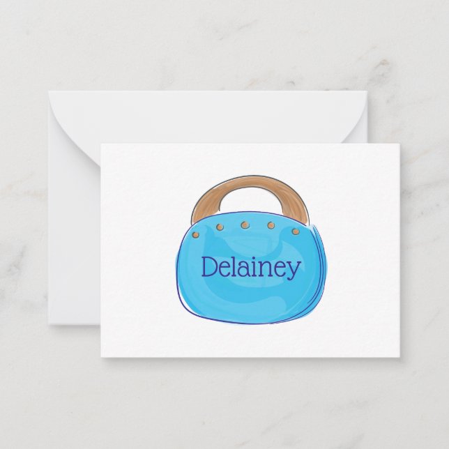 Cartão De Notas Preppy Bermuda Bag Personalizado (Frente)