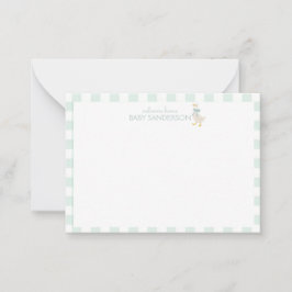 Cartão De Notas Preppy Goose Baby Shower Note Card