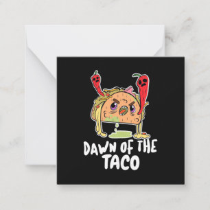 Cartão De Notas Presente de Halloween Amanhecer do Taco Hallowee