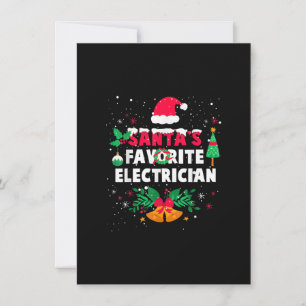 Cartão De Notas Presente de Natal do Eletricista Favorito do Papai