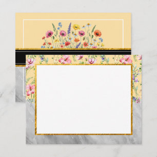 Cartão De Notas Presente de Papelaria de Jardim Floral e Mesa de M