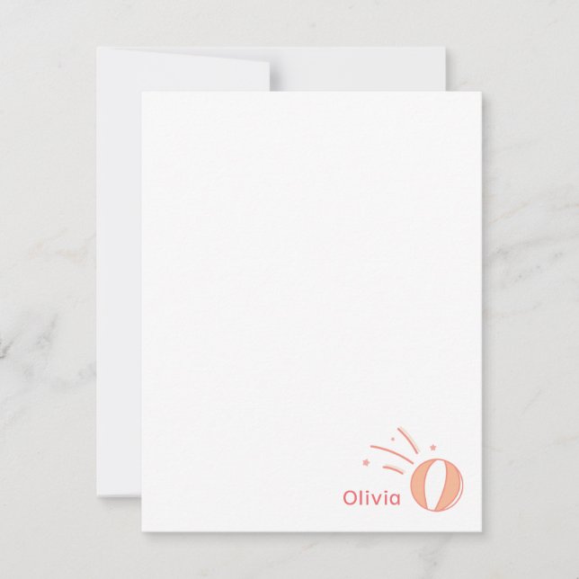 Cartão De Notas Presente Personalizado de Nome Personalizado para  (Frente)