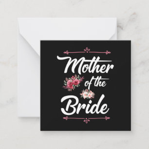 Cartão De Notas Presentes de Casamento Mãe Da Noiva