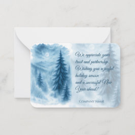 Cartão De Notas Presentes de Férias Corporativas na Floresta de In