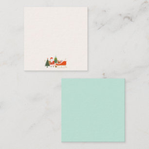 Cartão De Notas Presentes de Natal em Papais noeis Sleigh