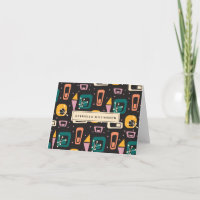 Preto Atômico do Meio século Retroativo Personaliz