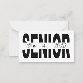 Cartão De Notas Preto clássico Senior personalizado