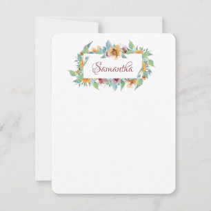 Cartão De Notas Primavera Florals