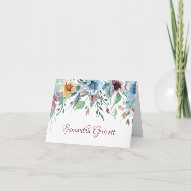 Cartão De Notas Primavera Florals (Frente)