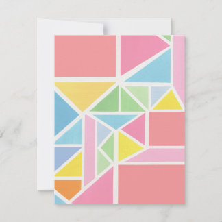 Cartão De Notas Primavera Pastels Impressão Geométrico