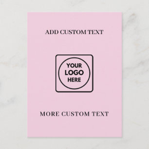 Cartão de Notas Pro Promo Logo Rosa Corado