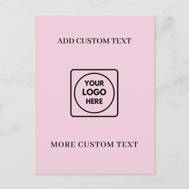 Cartão de Notas Pro Promo Logo Rosa Corado (Frente)