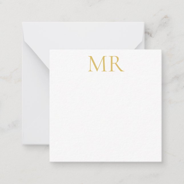 Cartão De Notas Professional Classical Monogram Minimalist Plain (Frente)