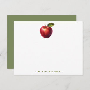 Cartão De Notas Professora Apple Red e Green Personal