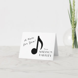 Cartão De Notas Professora de Música Notícia