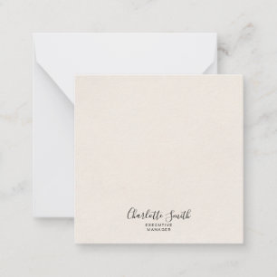 Cartão De Notas Profissional Clássico Elegante Minimalista