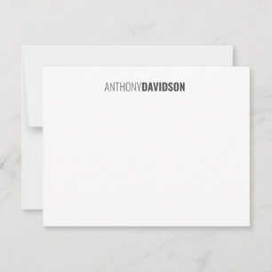 Cartão De Notas Profissional Elegante Minimalista Moderno