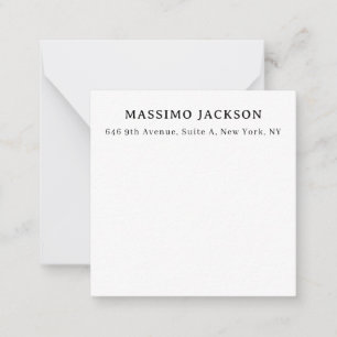 Cartão De Notas Profissional elegante moderno minimalista adiciona