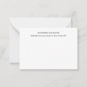 Cartão De Notas Profissional elegante moderno minimalista adicione
