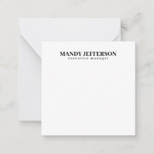 Cartão De Notas Profissional elegante moderno minimalista adicione
