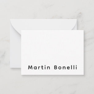 Cartão De Notas Profissional Moderno Simples Nome Personalizado
