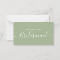 Proposta da Minimalista Sage Green Bridesmaid
