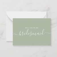 Proposta da Minimalista Sage Green Bridesmaid